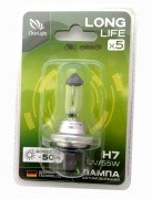 лампа! галоген H7 12V-55W LongLife (блистер 1шт)\ MLH7LL1B CLEAR LIGHT