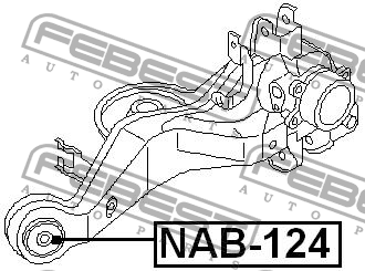 Сайлентблок задней цапфы NAB-124 FEBEST