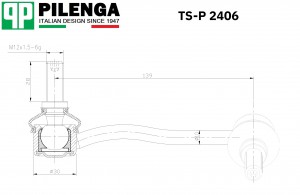 Стойка стабилизатора переднего левая SPRINTER, CRAFTER, с 2006 TS-P2406 TSP2406 PILENGA