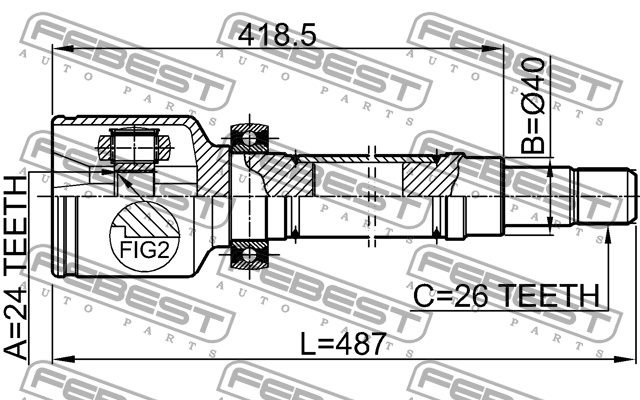 ШРУС 2111-TC7RH 2111-TC7RH FEBEST