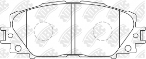 Колодки тормозные TOYOTA Yaris (05-) передние (4шт.) NIBK PN1508 NIBK
