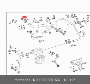 кольцо уплотнительное!\ MB N000000001074 MERCEDES BENZ