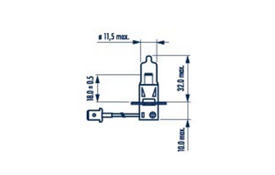 Лампа 12V H3 55W PK22s блистер (1шт.) Standard NARVA 483214000 NARVA