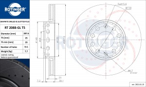 ТОРМОЗНОЙ ДИСК RT2088GLT5 RT 2088-GL T5 ROTINGER