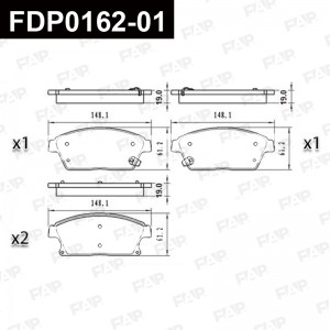 FDP0162-01 колодки дисковые передние!\ Chevrolet Cruze/Orlando 1.4-2.0 09> FDP0162-01 FAP