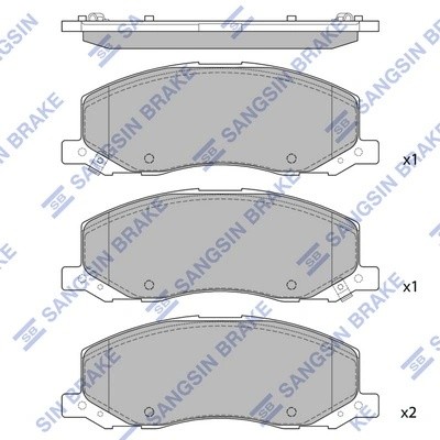 Колодки тормозные OPEL Insignia (13-17) передние (4шт.) SANGSIN SP1819 SANGSIN