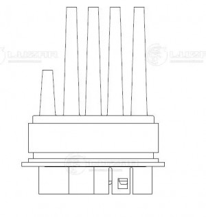 Резистор э,вент. отоп. для ам Opel Astra H (04-),Zafira B (05-) (auto A,C) (LFR  LFR 2167 LUZAR