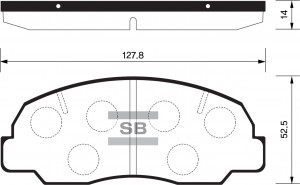 Колодки тормозные TOYOTA Yaris (99-) передние (4шт.) SANGSIN SP1417 SANGSIN