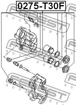 Ремкомплект передн суппорта NISSAN X-TRAIL T30 0275-T30F 0275-T30F FEBEST