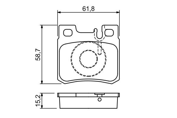 Колодки тормозные MERCEDES W210, W202, W124, W201, R129, R170, A202 CLK задние ( 0 986 490 260 BOSCH