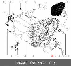 Подшипник КПП RENAULT Kangoo (08-) вала первичного OE 8200142677 RENAULT