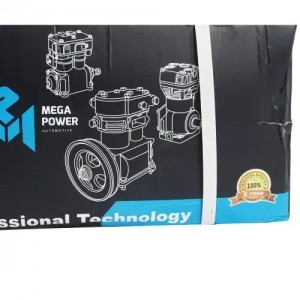 Компрессор МАЗ,УРАЛ дв.ЯМЗ-536 (2 цил.) жид.охлаж. без шкива 270л/мин. MEGAPOWER 35027024 MEGA POWER