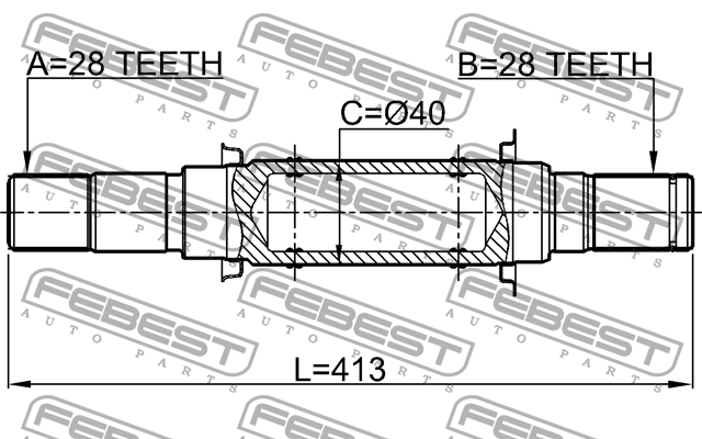 Полуось Правая MAZDA 3 03-06 0512-CWMT 0512-CWMT FEBEST