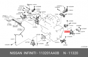 INSULATOR - ENG 11320-1AA0B NISSAN