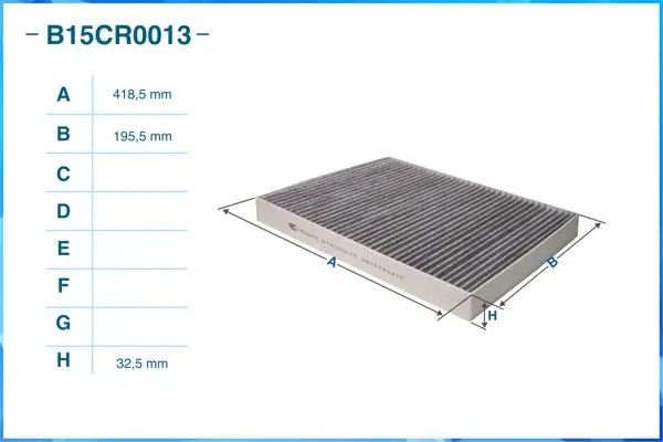 Фильтр салонный угольный B15CR0013 B15CR0013 CWORKS