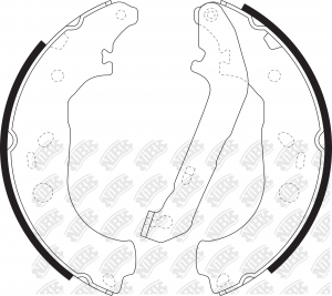 Колодки тормозные FORD Focus 2 (DA, DAW) (11.04-) барабанные (4шт.) NiBK FN51001 NIBK