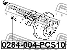 Шпилька колёсная PCS 10 0284-004-PCS10 FEBEST