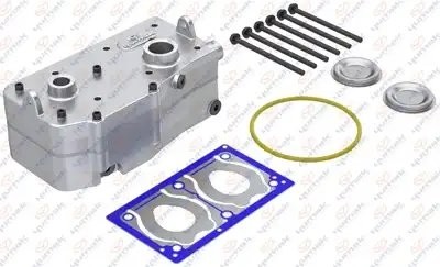Головка блока компрессора XF105 РМК. Крышка цилиндра, прокладка, уплотнительное  RK.01.566 YUMAK