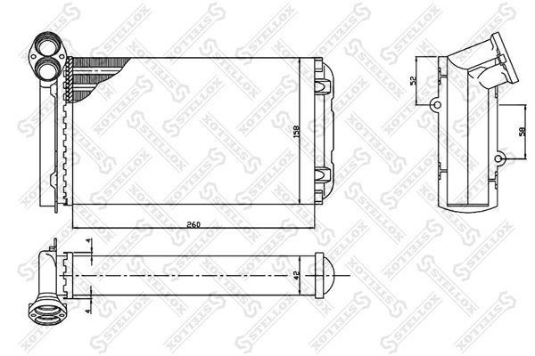 радиатор печки!\ VW Sharan, Ford Galaxy, Seat Alhambra All 95> 10-35075-SX STELLOX