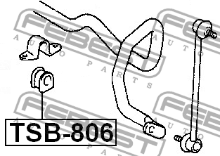 Втулка стабилизатора TOYOTA RAV4 ACA2 2000.08-2005.11 TSB-806 TSB-806 FEBEST