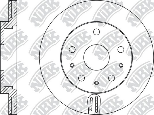 Диск тормозной MAZDA 6 (GG,GY) (02-07) передний (1шт.) NIBK RN1514 NIBK