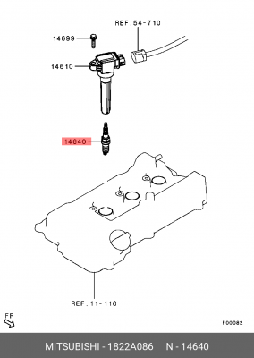 Свеча зажигания MITSUBISHI OE 1822A086 MITSUBISHI