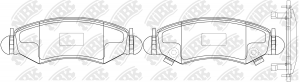Колодки тормозные OPEL Agila (03-) SUZUKI Ignis 2 (03-),Wagon R+ (00-) передние  PN9807 NIBK