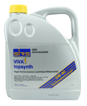 Масло моторное SRS VIVA 1 TOPSYNTH 5W40 синт.4л 4033885000458 SRS
