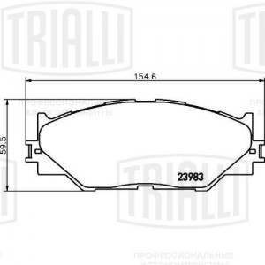 Колодки торм. Lexus IS (05-) диск. перед. (PF 4359) PF 4359 TRIALLI