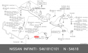 СТОЙКА СТАБ ПРАВ C23 54618-1C101 NISSAN