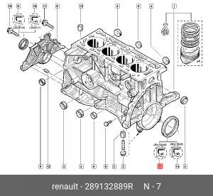 RENAULT,VOLVO 340/343/345 76- 80x100x8 289132889R RENAULT