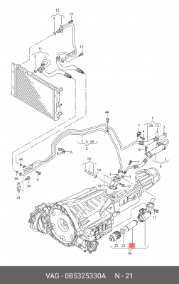 AUDI A4 [B8]/ A5/S5 SPORTBACK/ A6 [C7,4G] + нужна прокладка WHT005499A/ HX186D с 0B5 325 330 A VAG