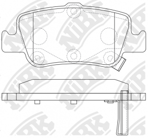 Колодки задние (TOYOTA AURIS 1.33-2.2 07- (Великобритания)) PN1835 PN1835 NIBK