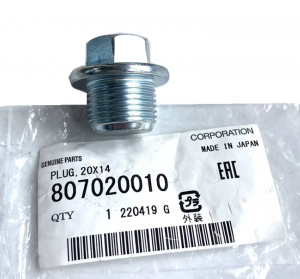 БОЛТ С ШЕСТИГРАННОЙ ГОЛОВКОЙ 80702-0010 807020010 SUBARU