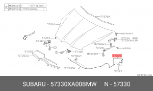 ТРОС ЗАМКА ДВЕРИ 57330-XA00BMW 57330XA00BMW SUBARU