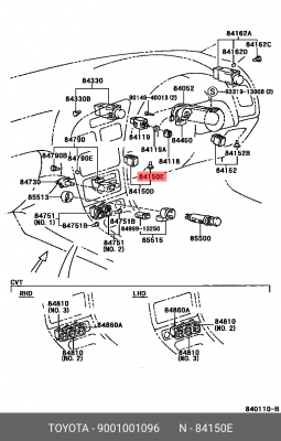 ЛАМПА 90010-01096 TOYOTA