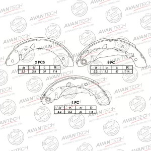Колодки тормозные барабанные AVANTECH AVS0116 AVANTECH