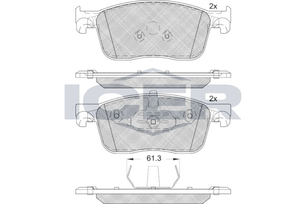 182297 колодки дисковые передние!\ Citroen Jampy, Peugeot Expert 1.6HDi/2.0HDi 1 182297 ICER