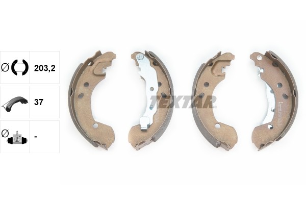 Колодки тормозные NISSAN Micra (03-) K12E RENAULT Clio (05-) задние барабанные ( 91062600 TEXTAR
