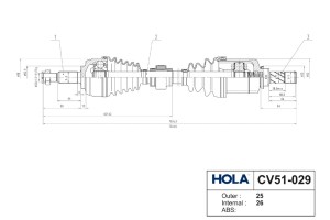 Привод в сборе CV51029 HOLA