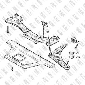 Рычаг подвески передний нижний левый BMW 3(E46) 98- FQ0333L FQ0333L FIXAR