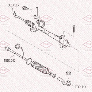 Тяга рулевая L/R FORD Focus 04- TED1042 TED1042 TATSUMI