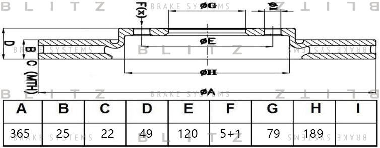 диск тормозной задний!\ Land Rover Range Rover 3.0-5.0i/D 13> BS0482 BLITZ