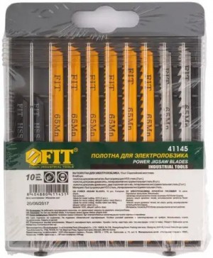 Пилка для лобзика набор 10шт. универсальные FIT 41145 FIT
