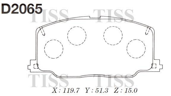 D2065-01 268 04=Y02-189 !колодки дисковые п.\ Toyota Camry 2.0-2.0TD 86-91/Carin D2065 MK KASHIYAMA