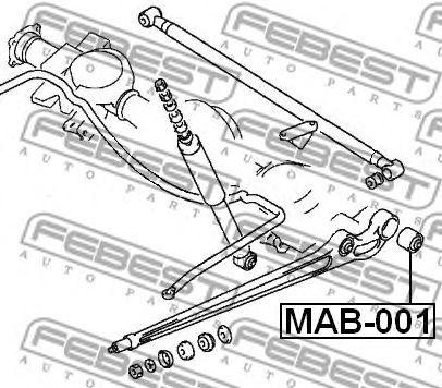 сайлентблок зад. продол. рычага зад.!\ Mitsubishi Pajero L141G-L146G/V2# 93-01 MAB-001 FEBEST