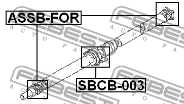 Крестовина карданного вала 22x35 ASSB-FOR ASSB-FOR FEBEST