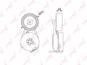 Натяжитель / приводной подходит для AUDI A4 1.8-2.0 07-15 / A5 1.8-2.0- 07 / Q5  PT-3214 LYNXAUTO