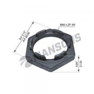 Гайка ступицы M60*2/22*SW80 RVI Premium/Magnum DXI/Volvo FH/FM 900.352 MANSONS