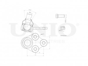 Опора шаровая передняя нижняя SSP-20090 UNIO